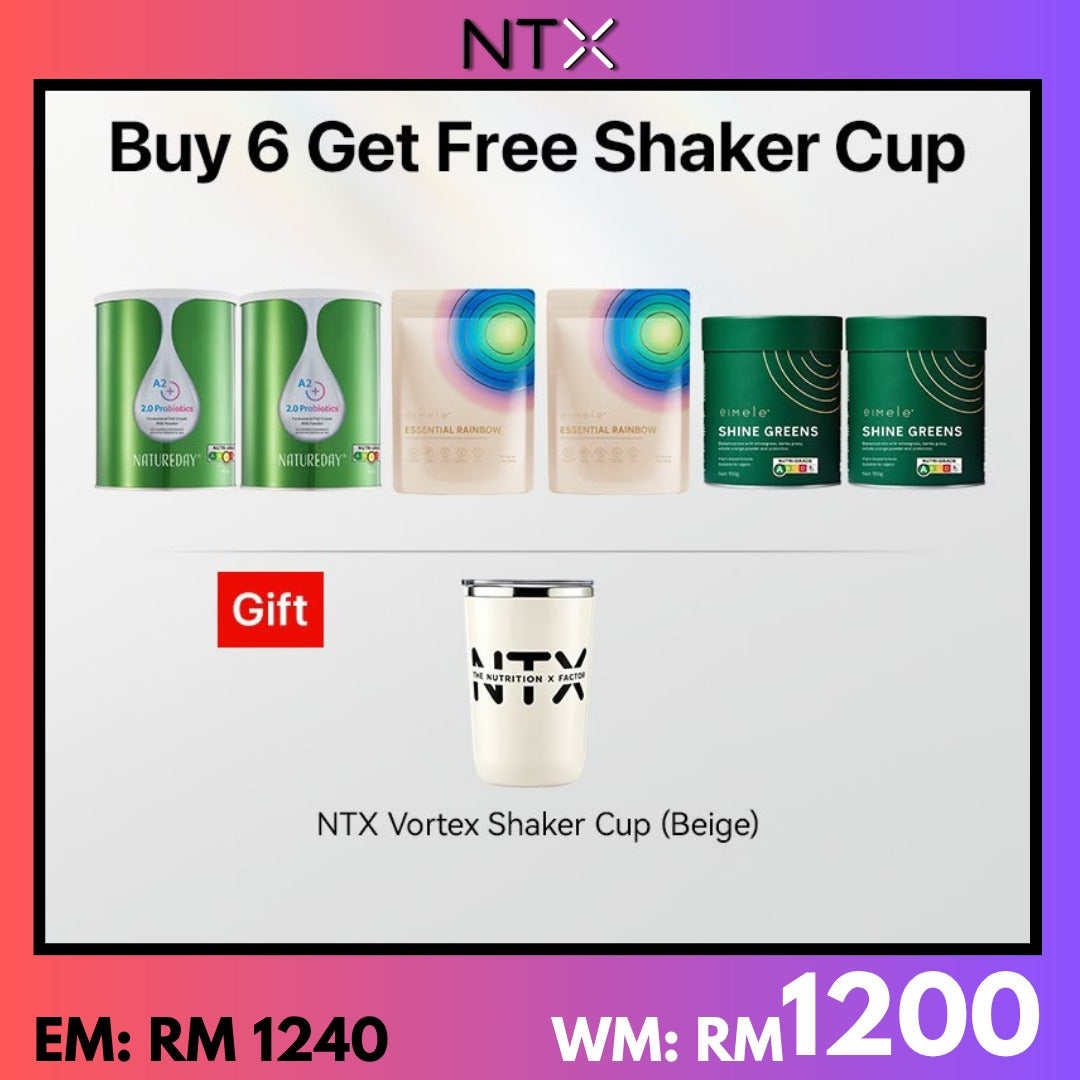 NatureDay*2 + Rainbow*2 + Shine Green*2{Free Shaker Cup}