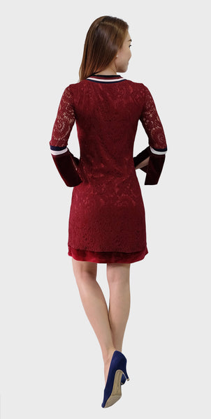 BEATRICE DRESS [MAROON]