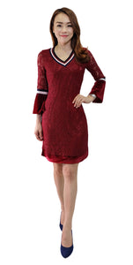 BEATRICE DRESS [MAROON]