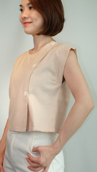 EVELYN TOP [BEIGE]