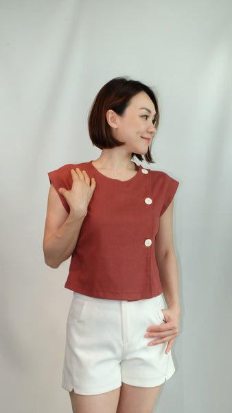 EVELYN TOP [BROWN]