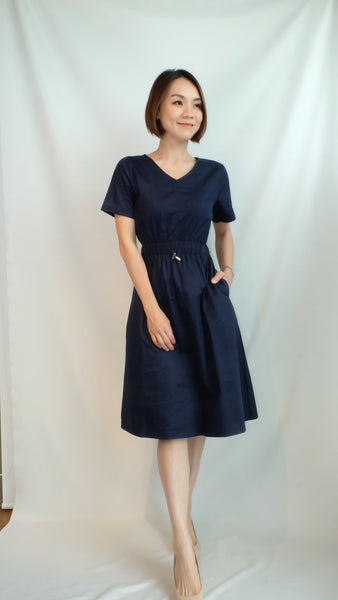 MARGARET DRESS [NAVY]