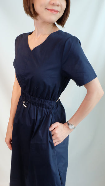 MARGARET DRESS [NAVY]