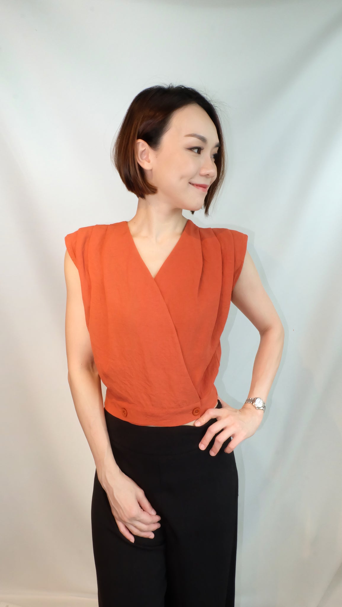 CLOVER TOP [RUST RED]