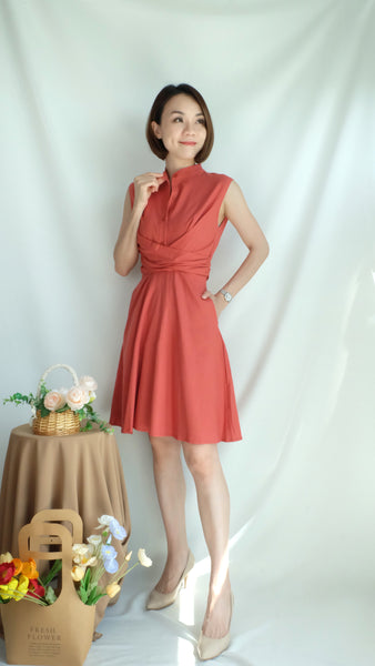 EMMELINE DRESS [MANDARIN]