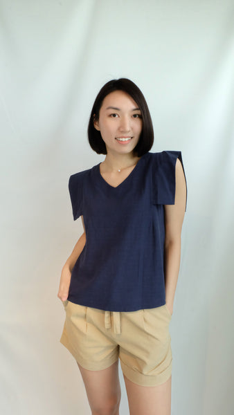 SHARON TOP [NAVY]