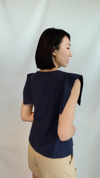 SHARON TOP [NAVY]