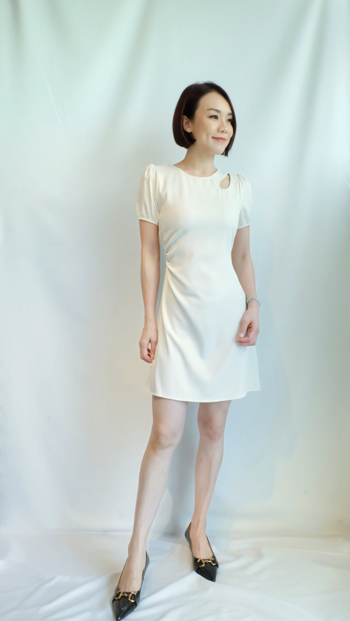 DOUGLAS DRESS [PEARL WHIITE]