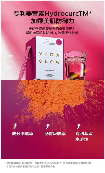 【铂金礼包】Vida Glow - Collagen 胶原蛋白粉 3盒 + Vida Glow 抗糖抗氧闪释粉 2盒